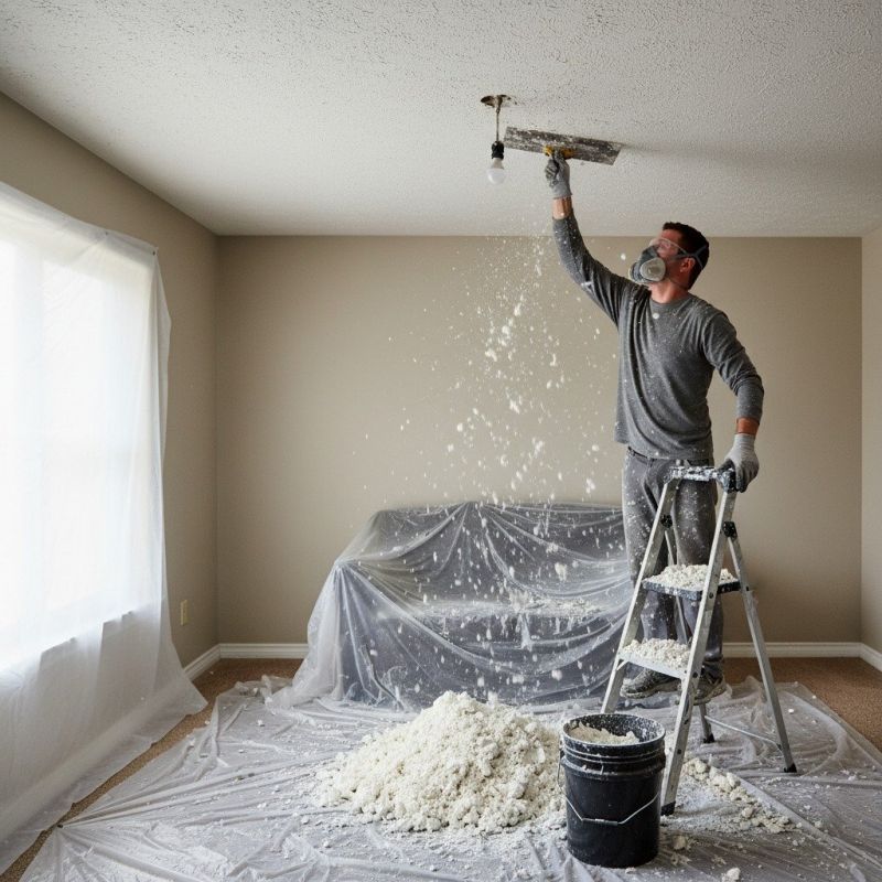 Knockdown Ceiling Removal in Littleton, CO