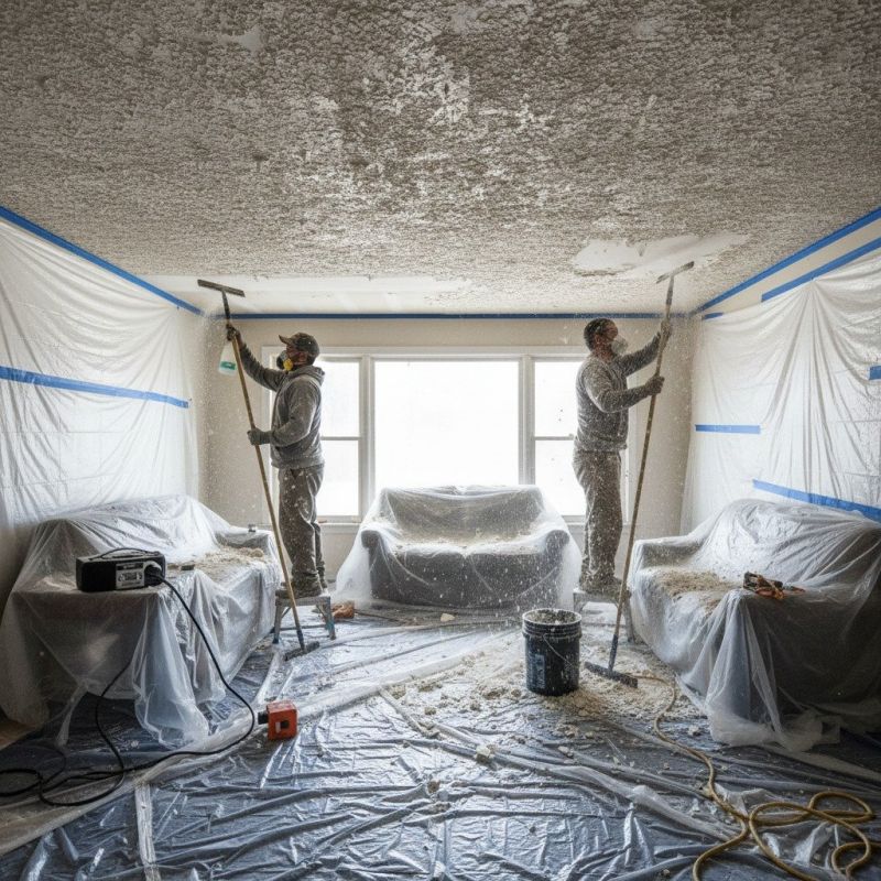 Knockdown Ceiling Removal in Georgetown, TX