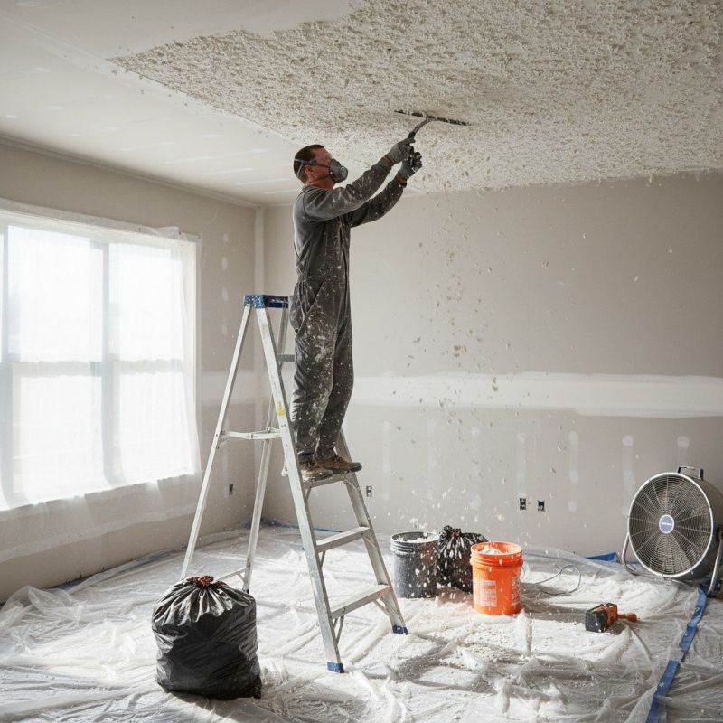 Knockdown Ceiling Removal in Saint Paul, MN